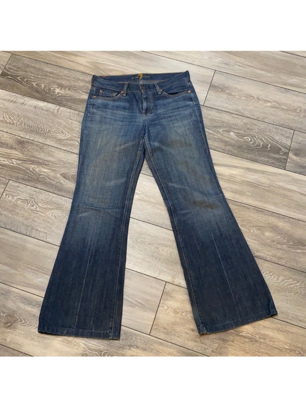 7 For All Mankind Women's Blue Flare Jeans